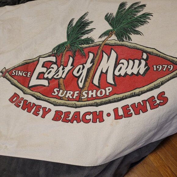 Unbranded Other - VTG East of Maui Surf Shop Beach Towel 100% Turkish cotton Surfer skater retro